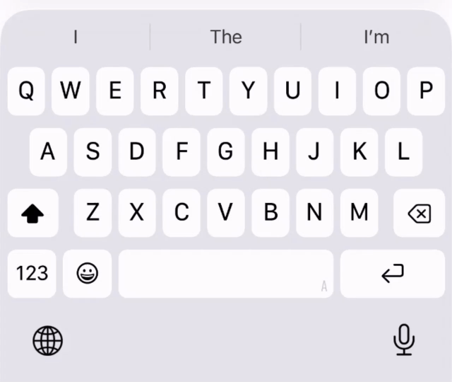 Voicy iPhone keyboard