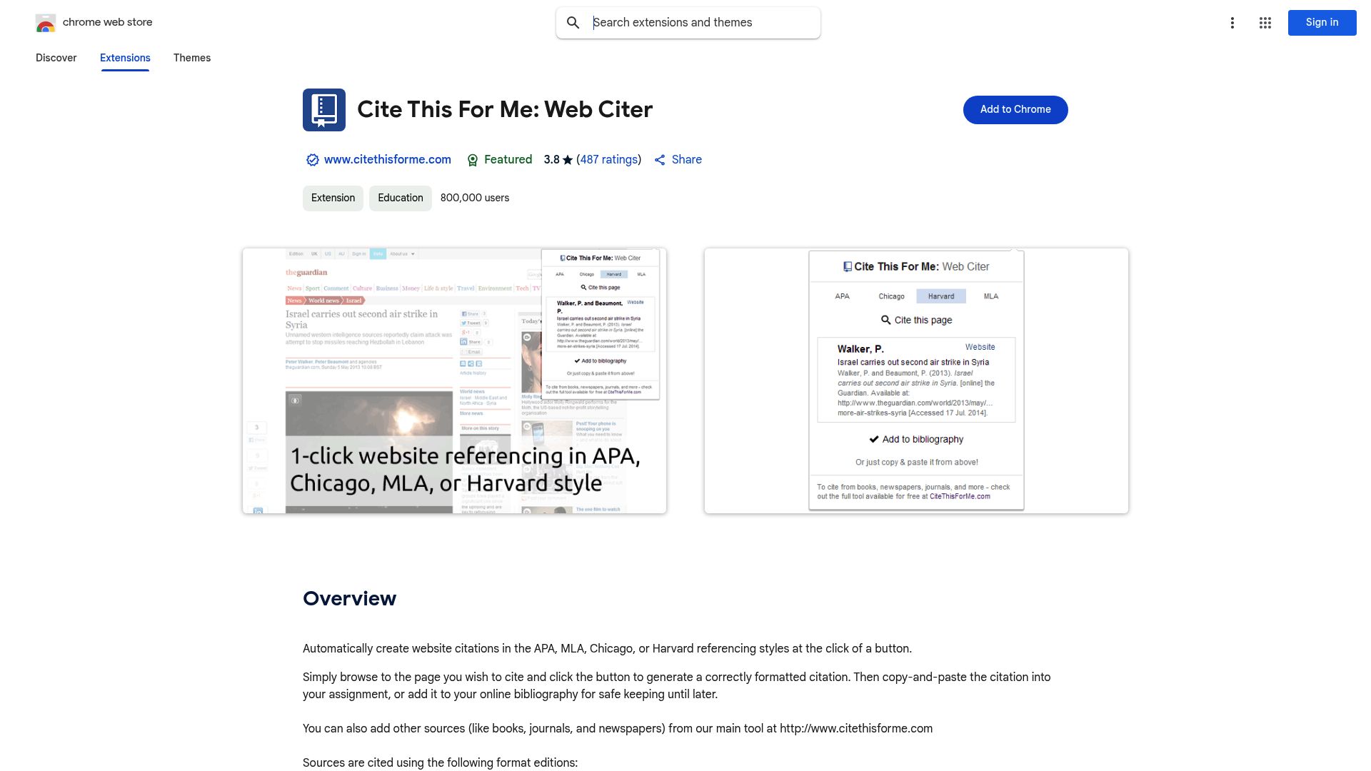 Best Chrome Extensions for Students - Cite This For Me: Web Citer