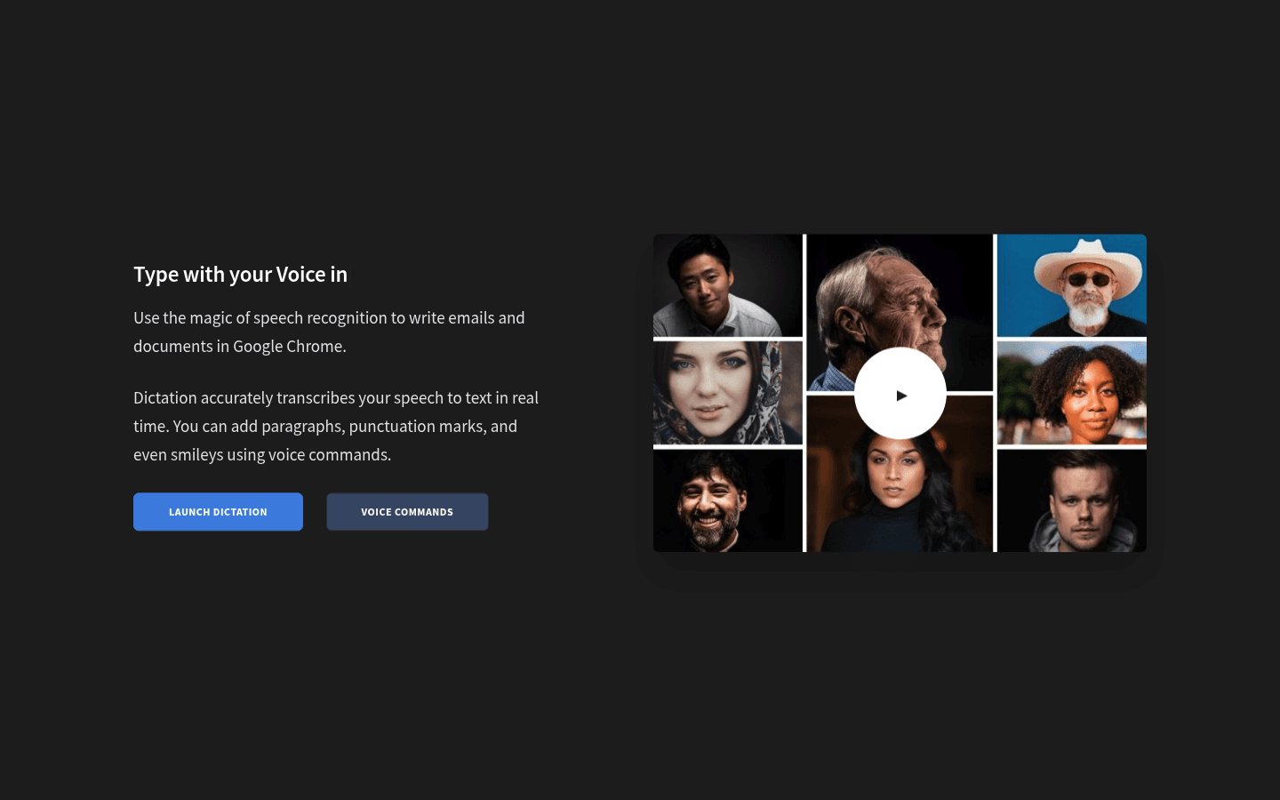 Dictation.io official page or support page screenshot