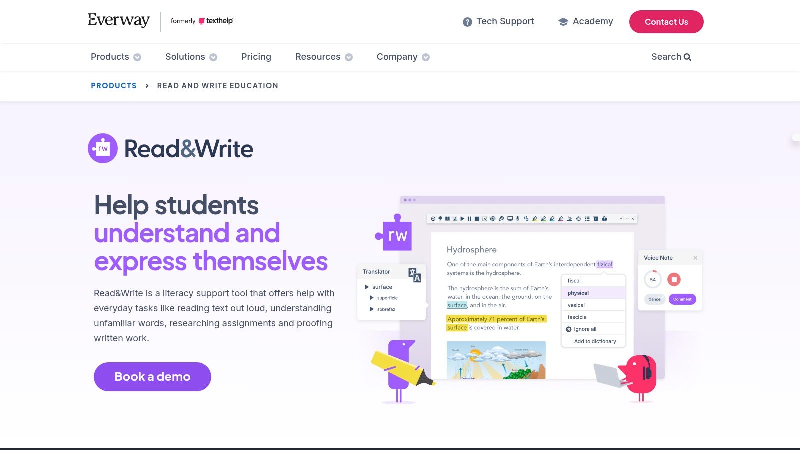 Image illustrant la section sur 7. Texthelp Read&Write