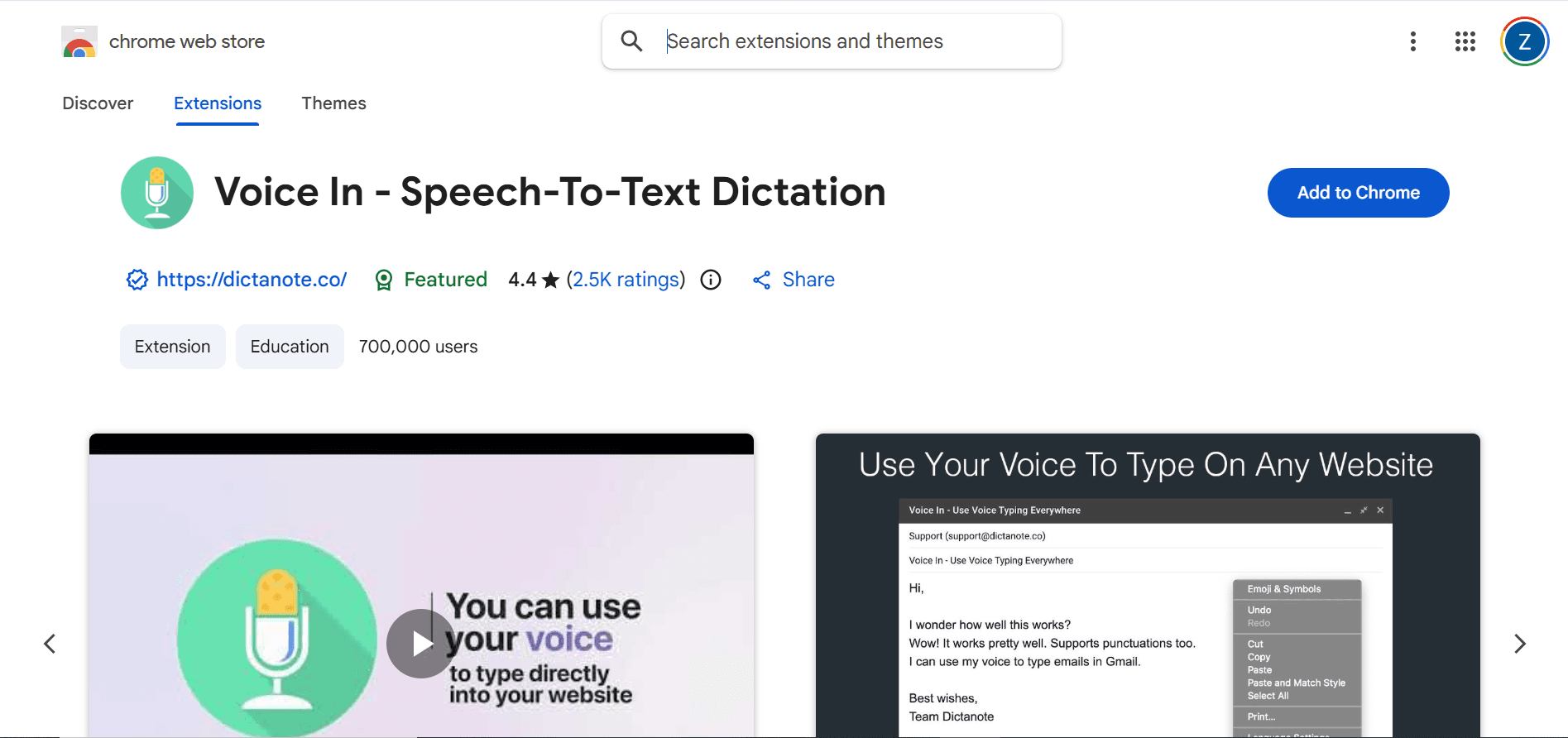 Image accompanying the section on 9. Voice In (Chrome Extension)