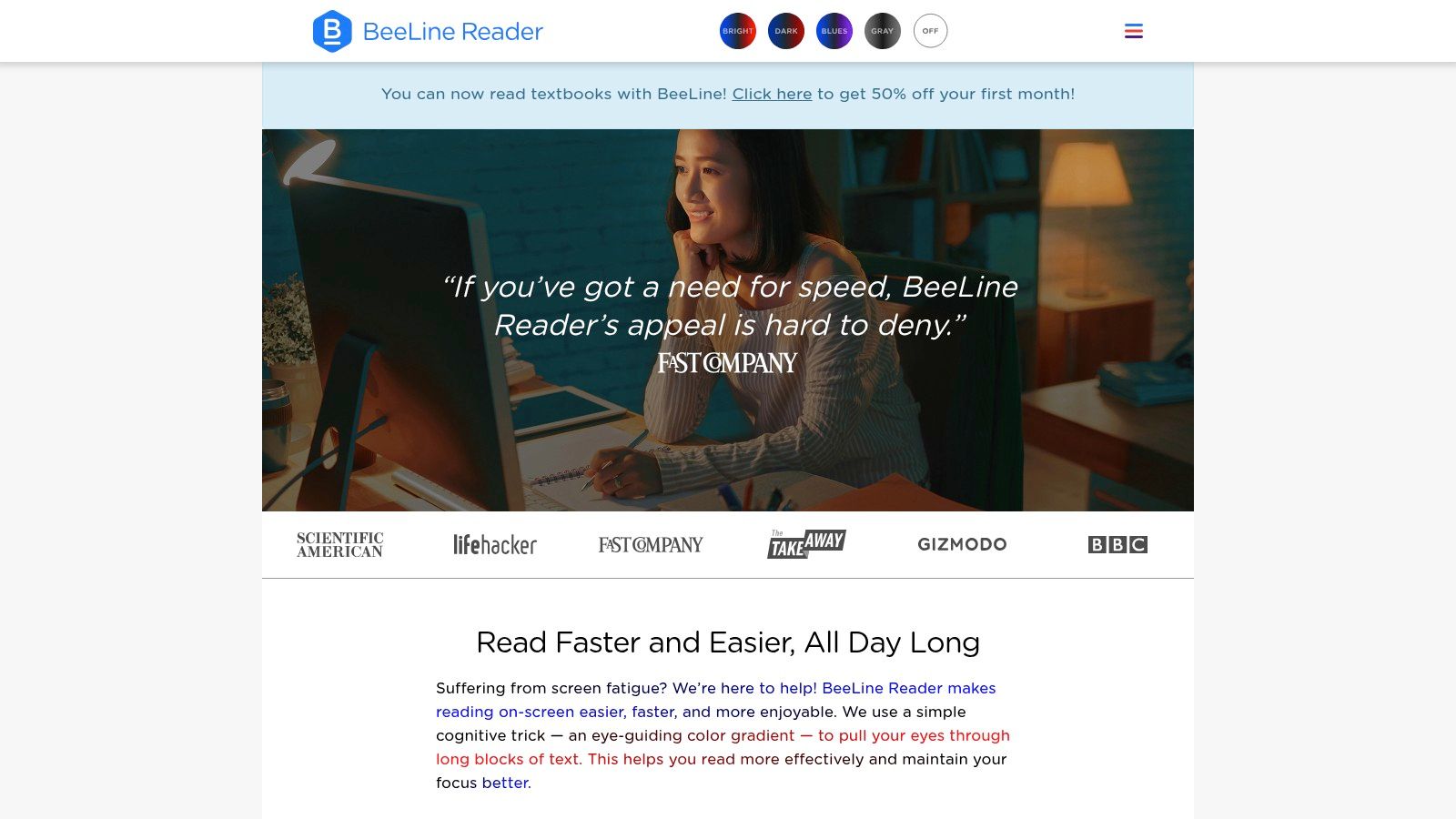 Image illustrant la section sur 9. BeeLine Reader