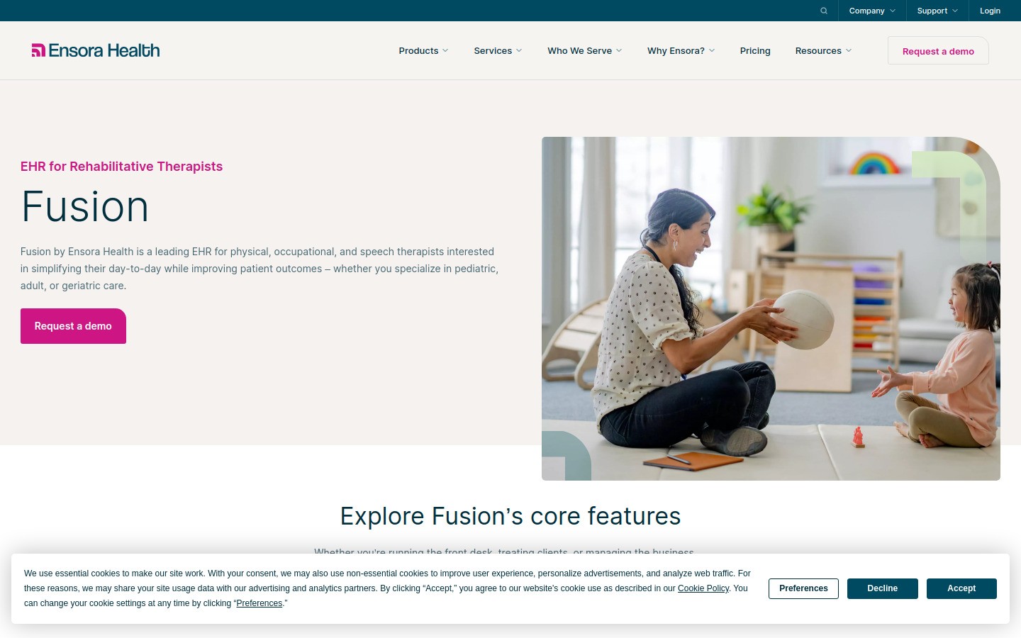 Fusion by Ensora Health OT software screenshot