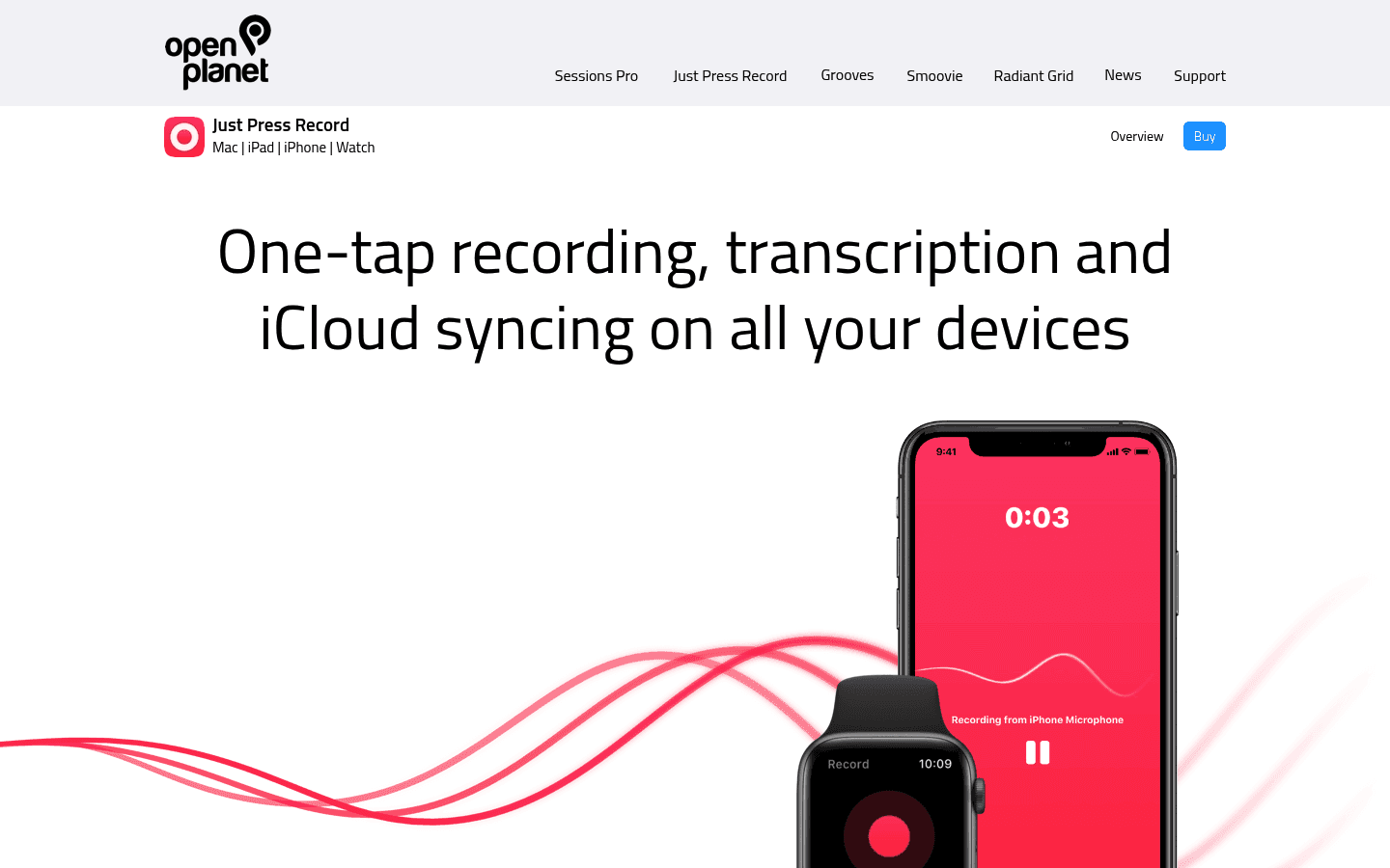 Just Press Record iPhone voice notes app