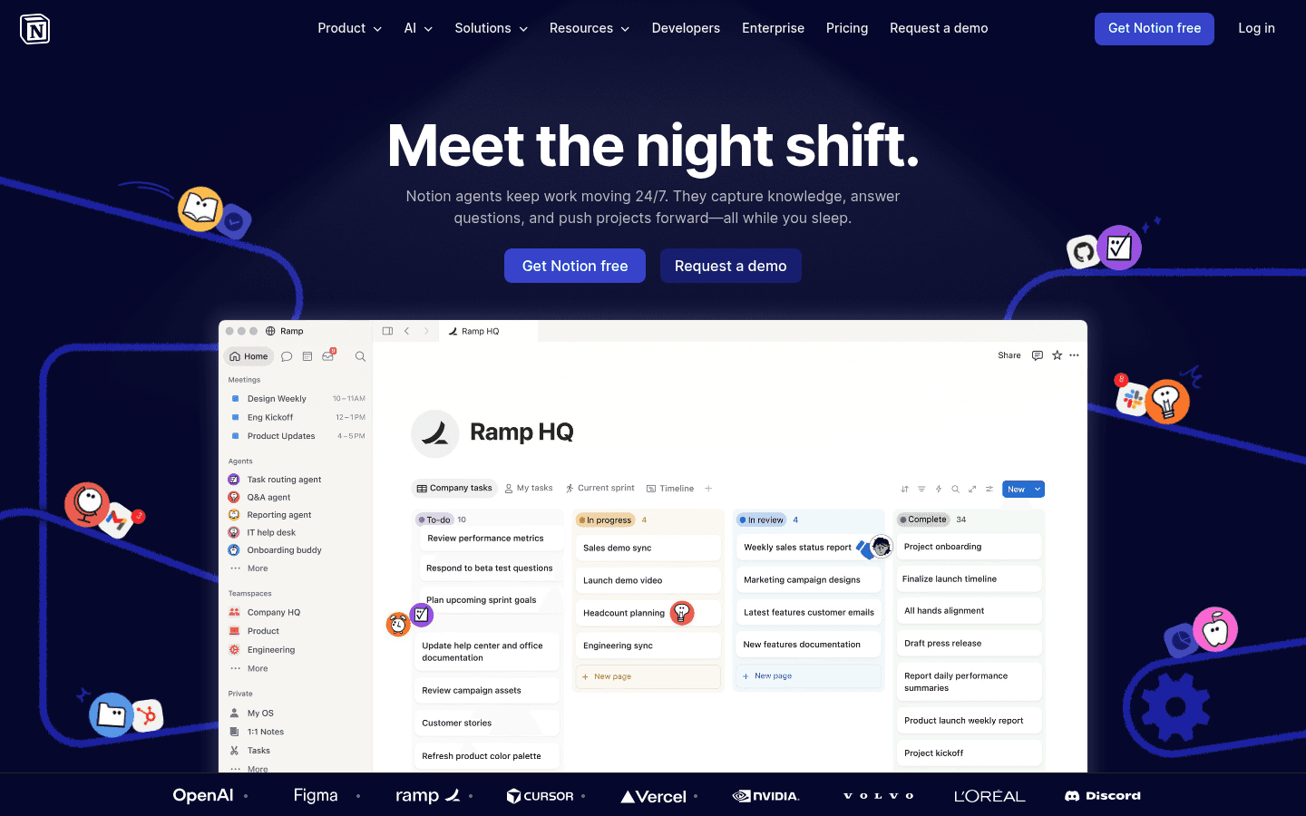 Notion workspace homepage screenshot