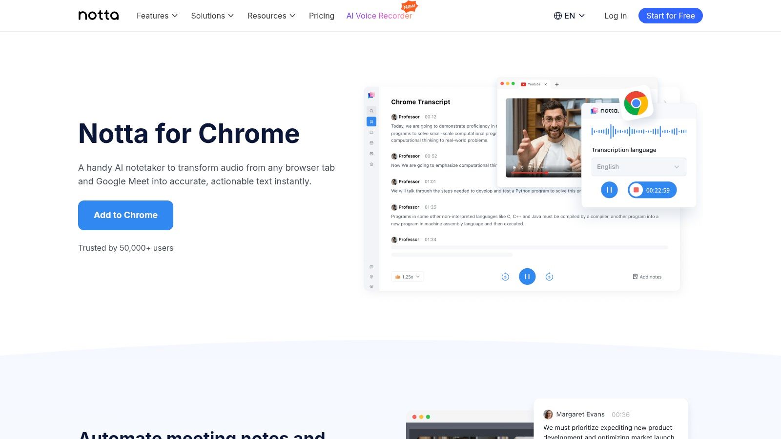 Notta for Chrome