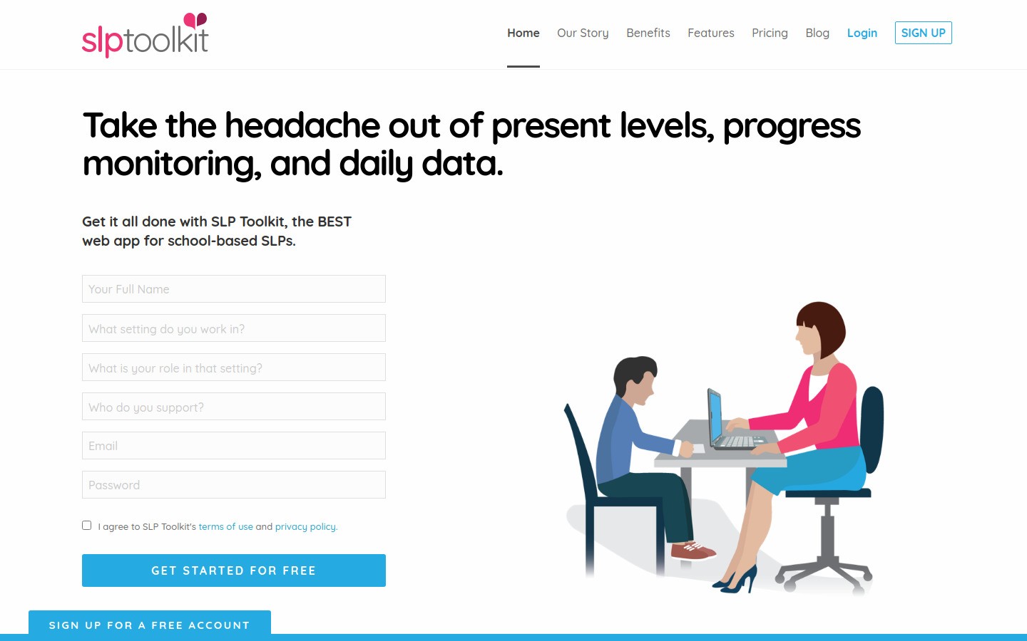 SLP Toolkit homepage screenshot