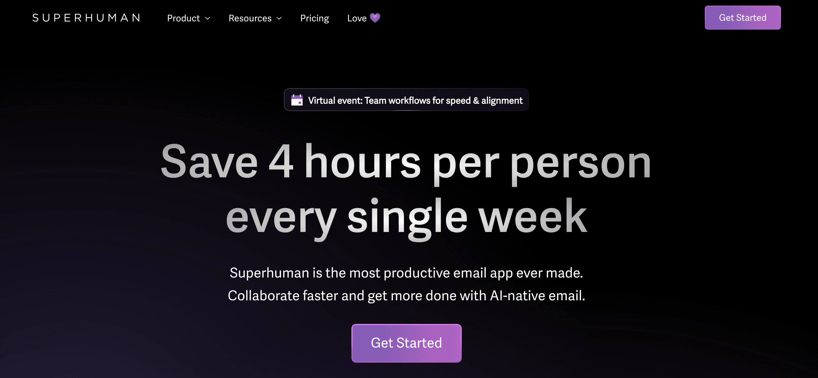 Superhuman email app screenshot
