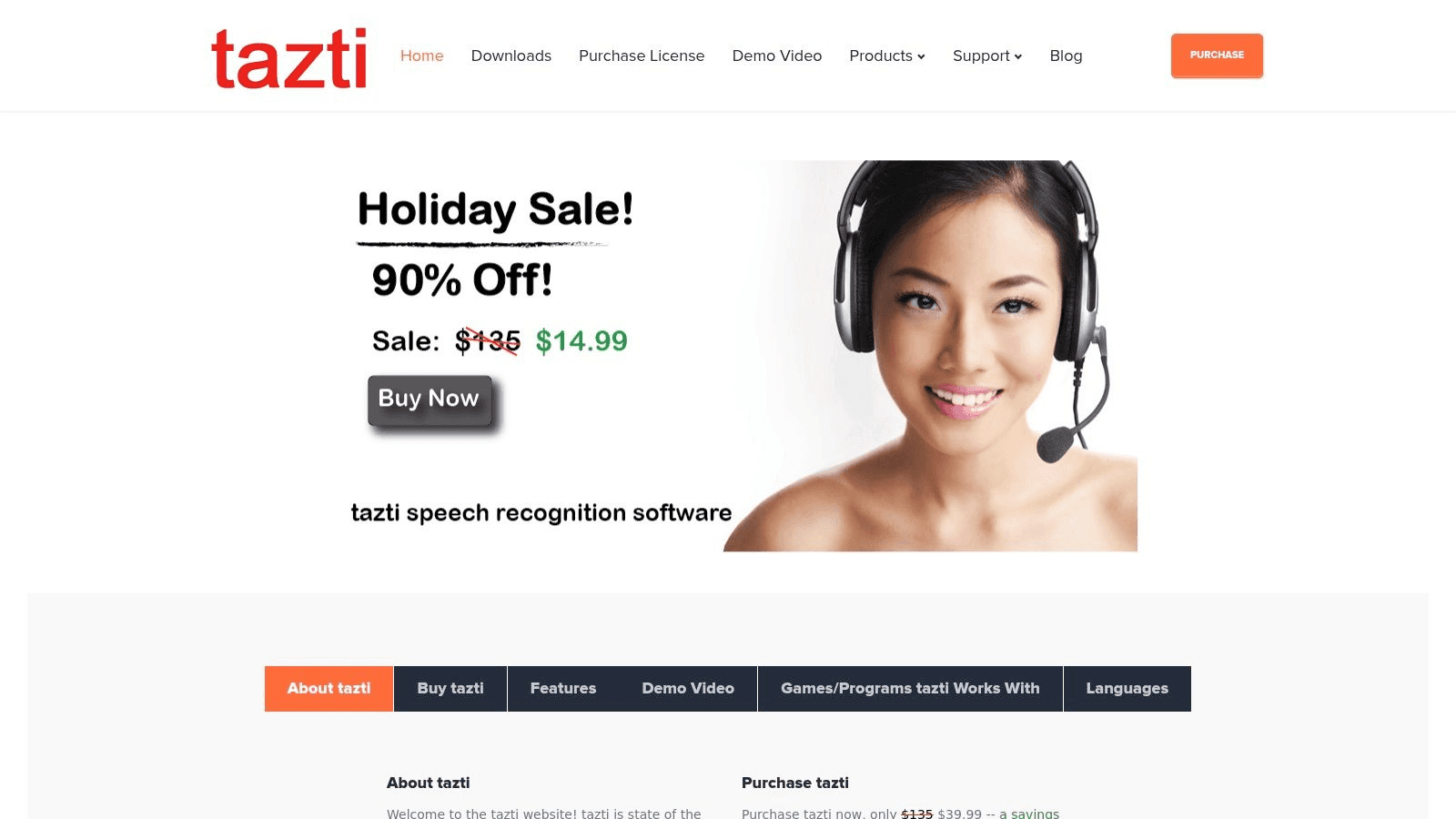 Tatzi Speech to Text homepage