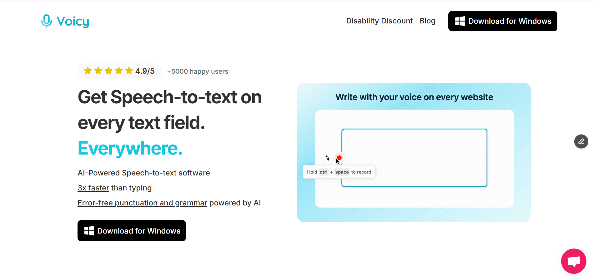 Image accompanying the section on 1. Voicy: Best Overall AI-Powered Voice Typing App