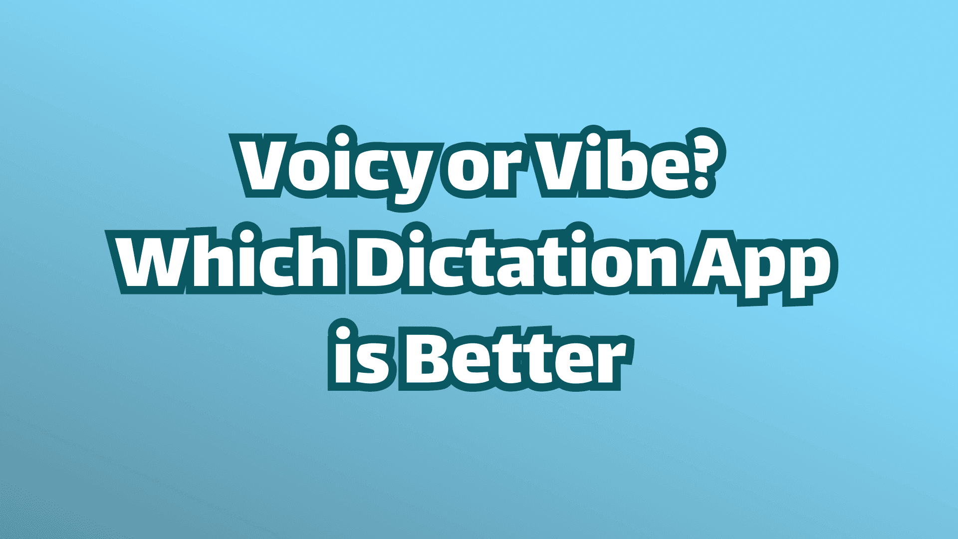 Titelbild. Voicy vs. Vibe