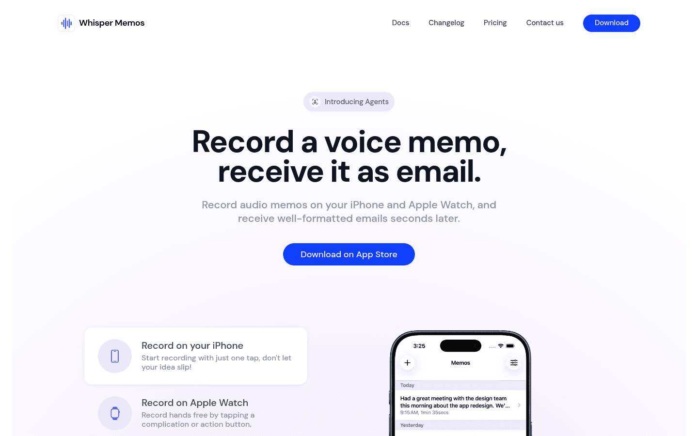 Whisper Memos product screenshot