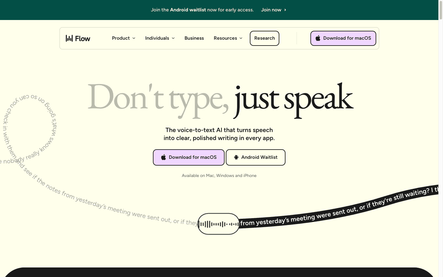 Wispr Flow screenshot