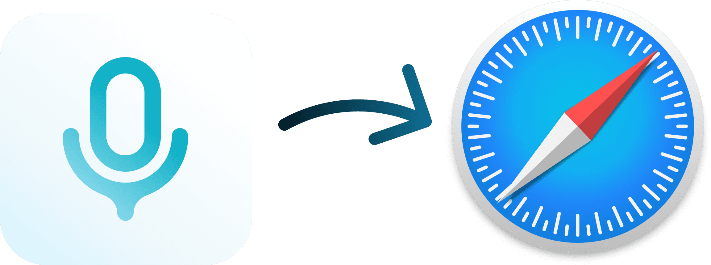 Voicy and Safari logos