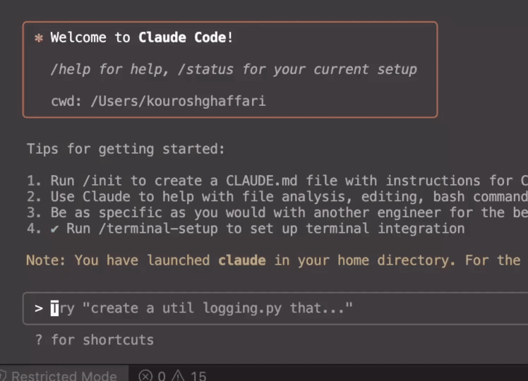 A Gif of Voicy Speech to Text being used in Claude Code to write prompts with your Voice