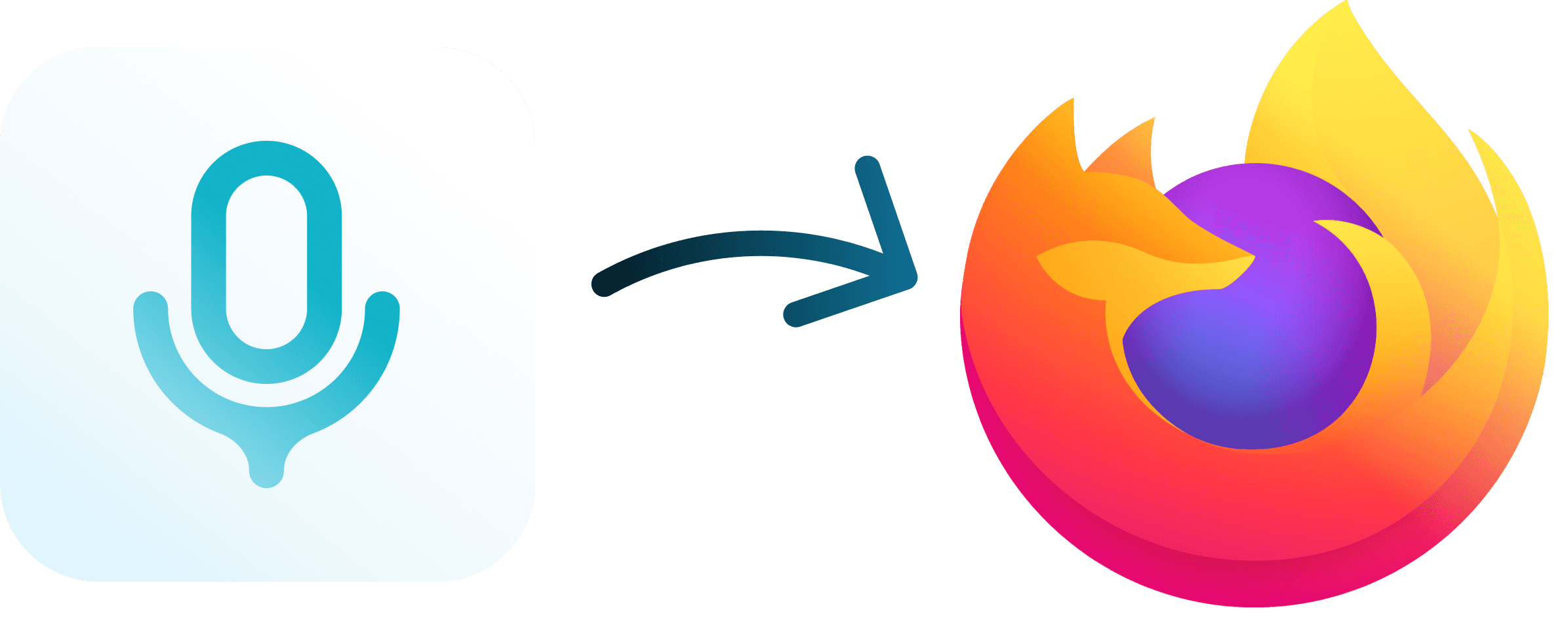 Voicy and Firefox logos