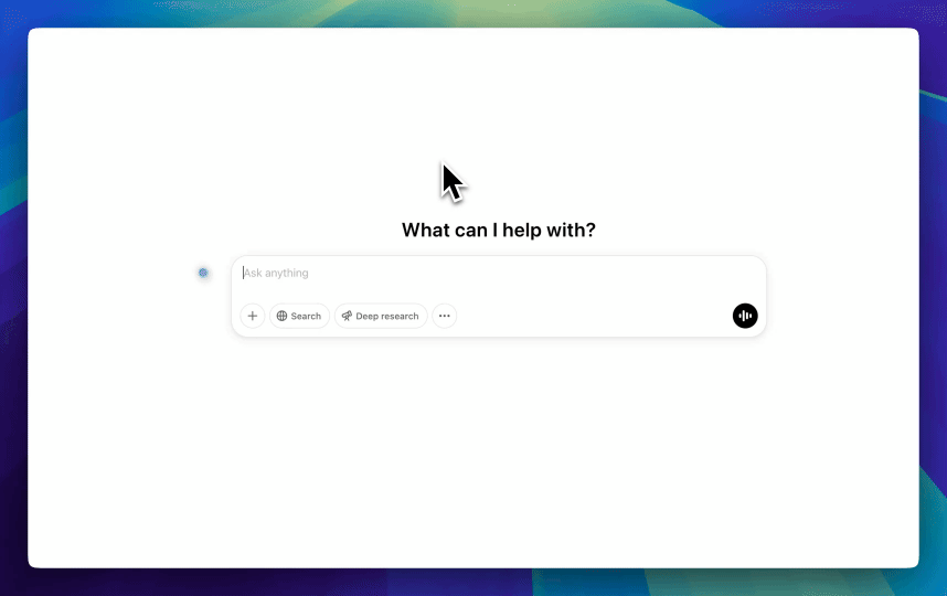 Voicy dictating a ChatGPT prompt